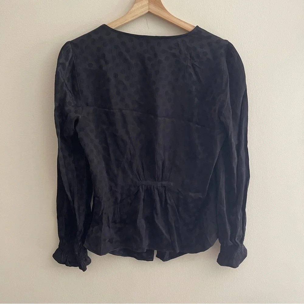 Madewell Smocked Sleeve Daylight Top in Woven Dot - Picture 8 of 11